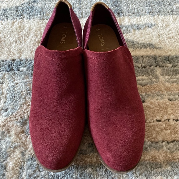 Toms women’s loafers size 8W maroon - Picture 2 of 6